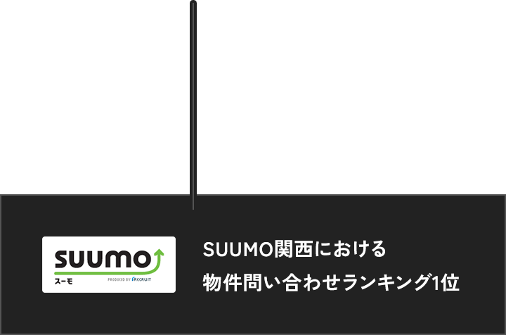 SUUMO関西における 物件問い合わせランキング1位